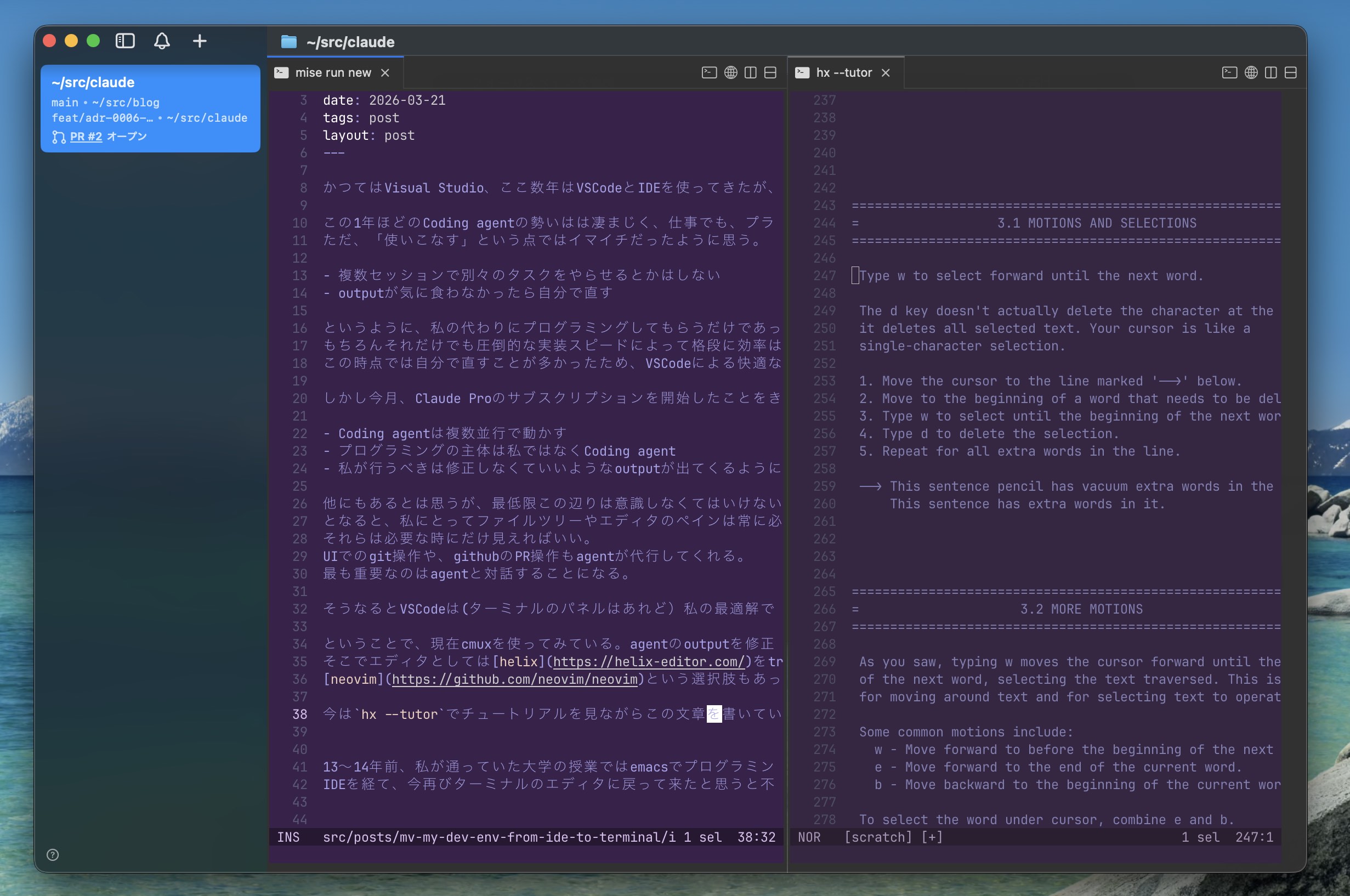 cmux画面